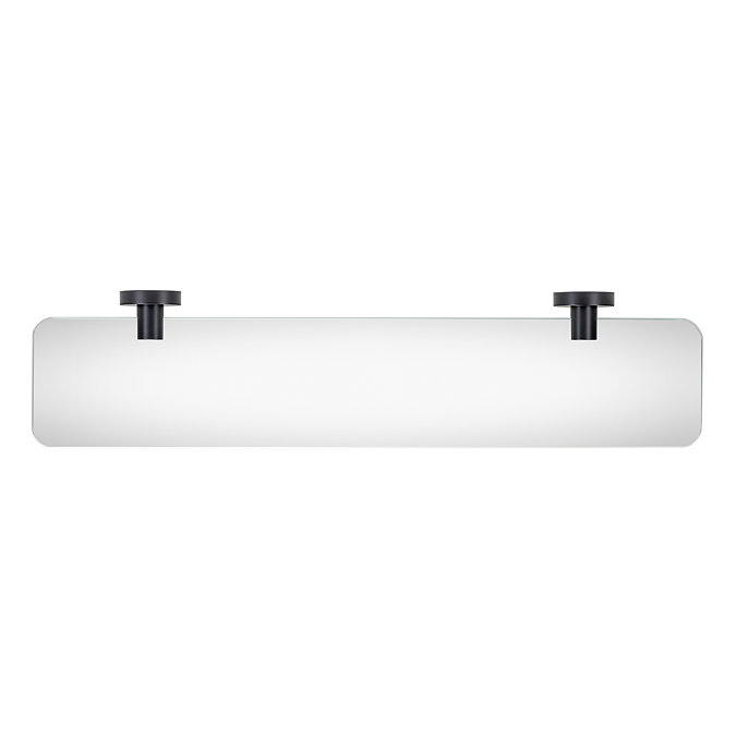 Croydex Metra Flexi-Fix Matt Black Glass Shelf