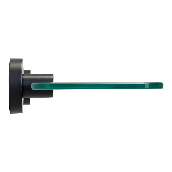 Croydex Metra Flexi-Fix Matt Black Glass Shelf