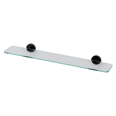 Croydex Metra Flexi-Fix Matt Black Glass Shelf