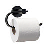 Croydex Metra Flexi-Fix Matt Black Toilet Roll Holder