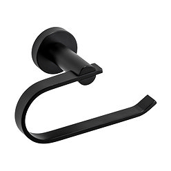 Croydex Metra Flexi-Fix Matt Black Toilet Roll Holder