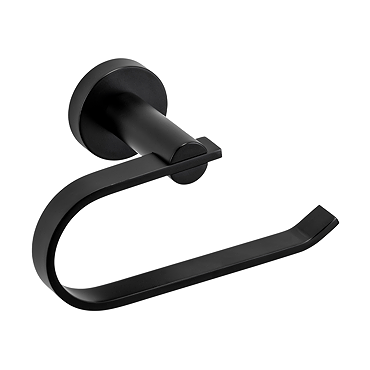 Croydex Metra Flexi-Fix Matt Black Toilet Roll Holder