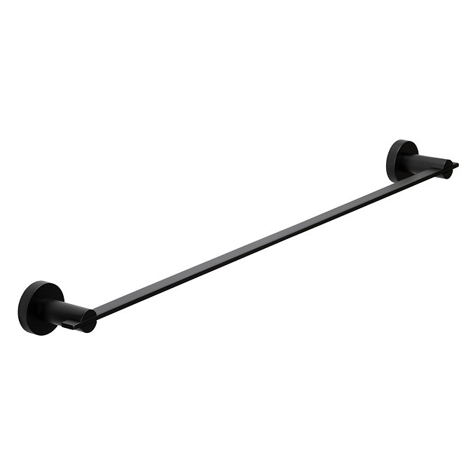 Croydex Metra Flexi-Fix Matt Black Towel Rail