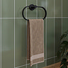 Croydex Metra Flexi-Fix Matt Black Towel Ring