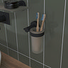 Croydex Metra Flexi-Fix Tumbler & Black Holder