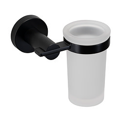 Croydex Metra Flexi-Fix Tumbler & Black Holder