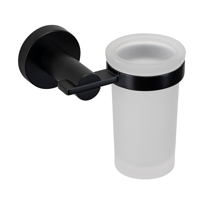 Croydex Metra Flexi-Fix Tumbler & Black Holder