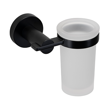 Croydex Metra Flexi-Fix Tumbler & Black Holder