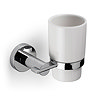 Croydex Metra Flexi-Fix Tumbler & Holder - Chrome