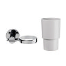 Croydex Metra Flexi-Fix Tumbler & Holder - Chrome