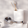 Croydex Metra Flexi-Fix Tumbler & Holder - Chrome