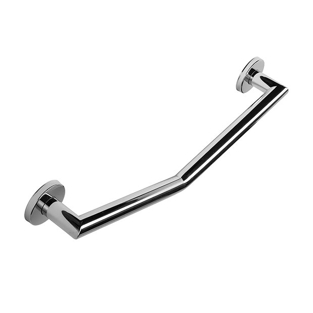 Croydex Modern 600mm Stainless Steel Angled Grab Bar Chrome