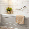 Croydex Modern Stainless Steel Angled Grab Bar - Chrome