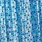 Croydex Blue Mosaic PVC Shower Curtain W1800 x H1800mm - AE543424 Large Image