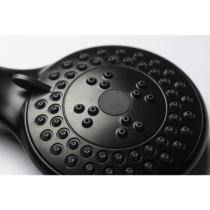 Croydex Nero Matt Black Three Function Handset - AM302121 In Bathroom Large Image