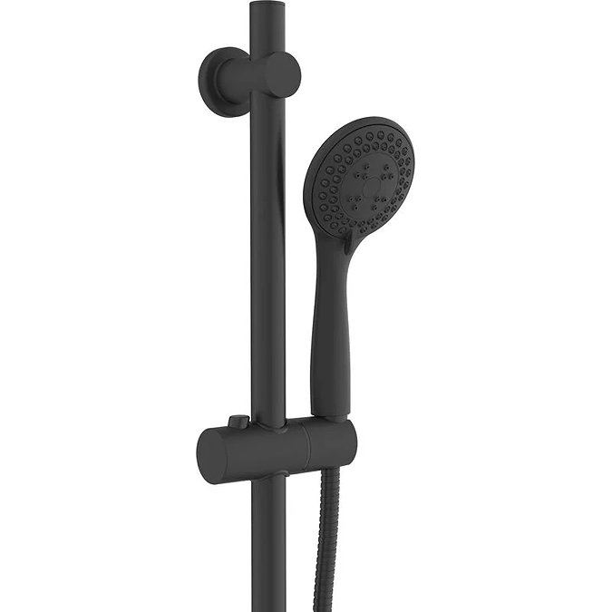 Croydex Nero Matt Black Three Function Shower Set - AM302021  Feature Large Image