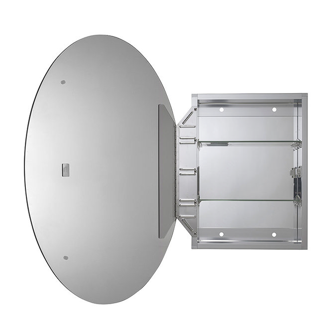 Croydex Orwell Single Door Oval Mirror Cabinet with FlexiFix - WC101569  Profile Large Image