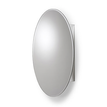Croydex Orwell Single Door Oval Mirror Cabinet with FlexiFix - WC101569  Profile Large Image