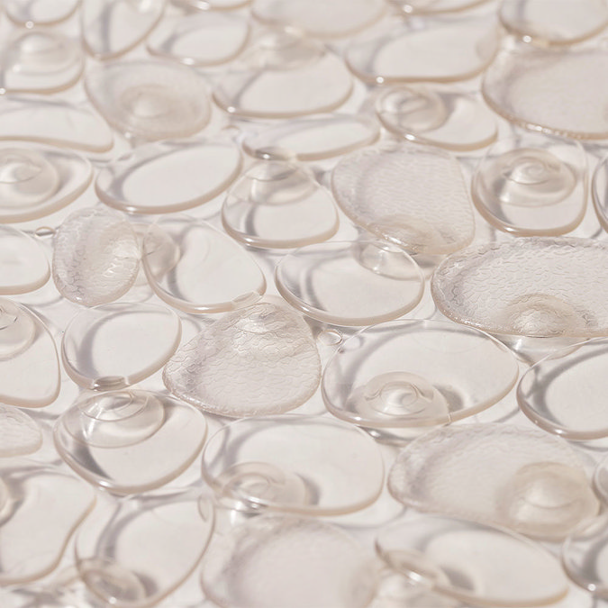 Croydex Pebbles PVC Bath Mat - 700 x 350mm - Clear - AG300032  Feature Large Image