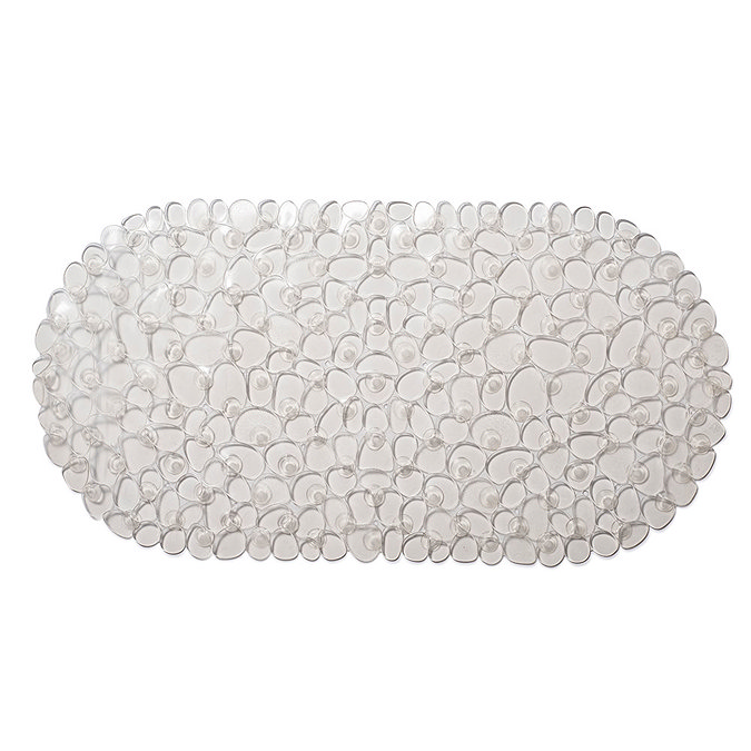 Croydex Pebbles PVC Bath Mat - 700 x 350mm - Clear - AG300032  Standard Large Image