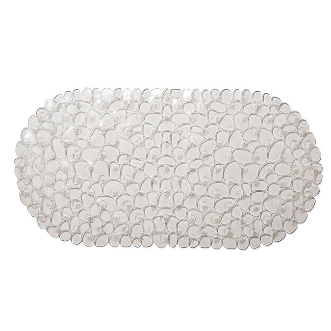 Croydex Pebbles PVC Bath Mat - 700 x 350mm - Clear - AG300032