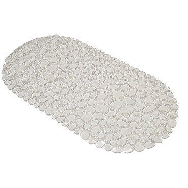 Croydex Pebbles PVC Bath Mat - 700 x 350mm - Clear - AG300032  Profile Large Image