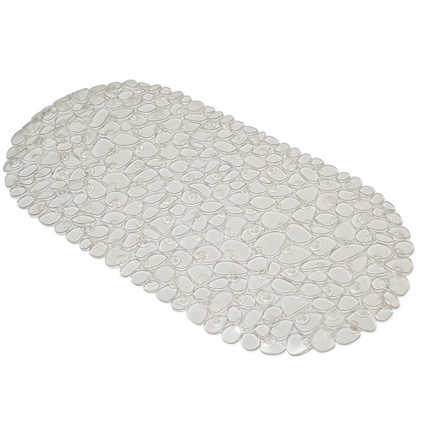 Croydex Pebbles PVC Bath Mat 700 x 350mm Clear AG300032