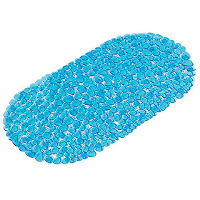 Croydex Pebbles PVC Bath Mat - 700 x 350mm - Blue - AG300024 Large Image