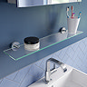 Croydex Pendle Flexi-Fix Chrome Glass Shelf