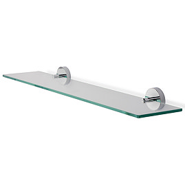 Croydex Pendle Flexi-Fix Chrome Glass Shelf