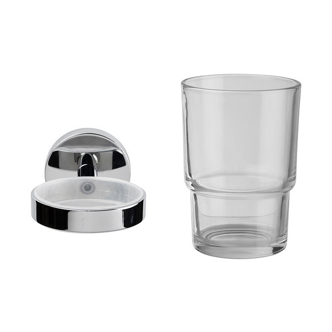 Croydex Pendle Flexi-Fix Tumbler & Chrome Holder
