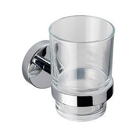Croydex Pendle Flexi-Fix Tumbler & Chrome Holder