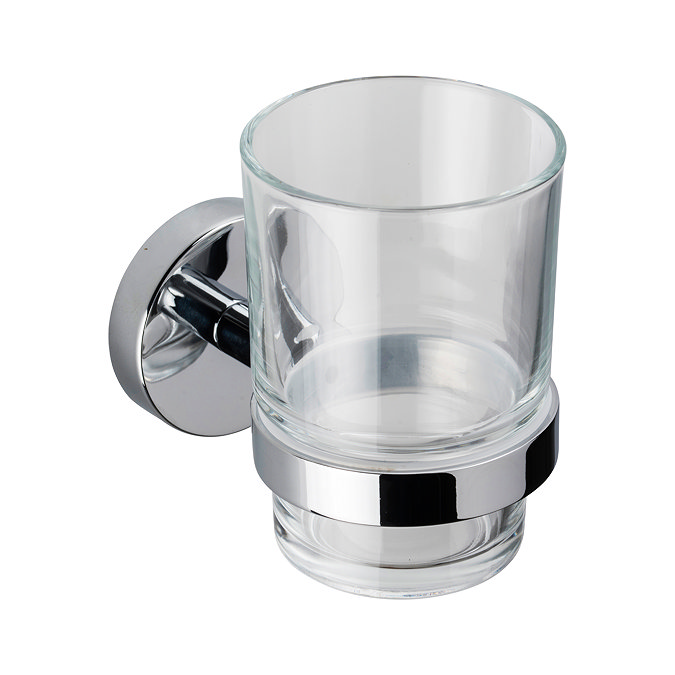 Croydex Pendle Flexi-Fix Tumbler & Chrome Holder