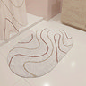Croydex Pink and White Swirls Bath Mat