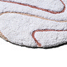 Image of the side/corner area of the Croydex Pink and White Swirls Bath Mat, pictured on a white background.