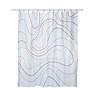 Croydex Pink Swirl Design Shower Curtain 1800 x 1800mm - AF673523