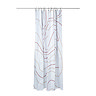 Croydex Pink Swirl Design Shower Curtain 1800 x 1800mm - AF673523