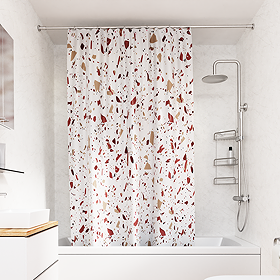 Croydex Pink Terrazzo Design Shower Curtain - 1800 x 1800mm