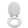 Croydex Pink Terrazzo Flexi-Fix Wooden Toilet Seat - WL910123