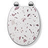 Croydex Pink Terrazzo Flexi-Fix Wooden Toilet Seat - WL910123