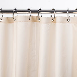 Croydex Ivory Textile Shower Curtain W1800 x H1800mm - AF159017 Medium Image