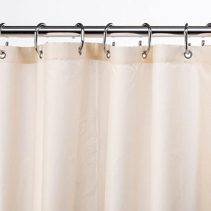 Croydex Ivory Textile Shower Curtain W1800 x H1800mm - AF159017 Large Image
