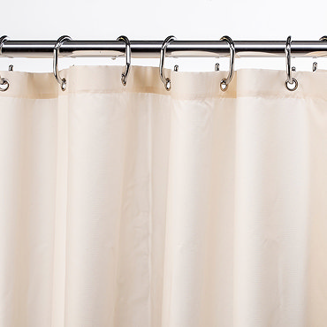 Croydex Ivory Textile Shower Curtain W1800 x H1800mm - AF159017  Profile Large Image