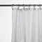 Croydex Plain White Textile Shower Curtain W1800 x H1800mm - AF159022 Large Image