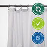 Croydex Plain White Recycled Shower Curtain W1800 x H1800mm