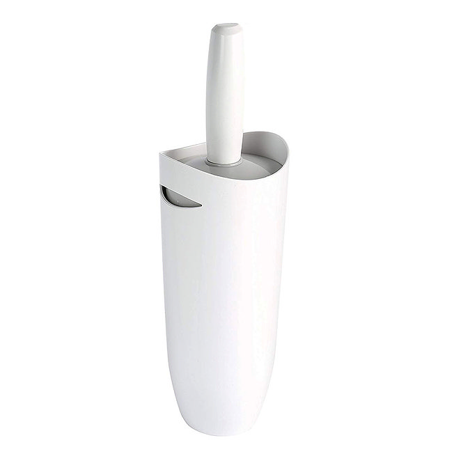 Croydex Plastic Toilet Brush - White/Grey - AJ500122 Large Image
