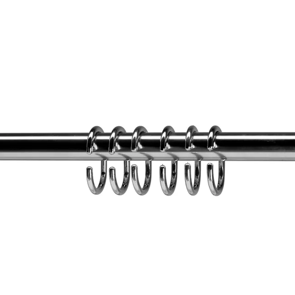 Croydex Premier Ushaped Shower Cubicle Rod Chrome
