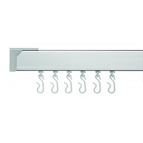 Croydex Professional Profile 400 Standard Shower Curtain Rail L-Shaped - Silver - GP81700 Large Imag