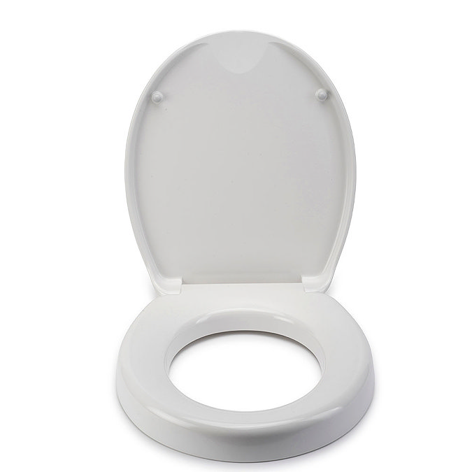 Croydex Raised White Toilet Seat - WL400522H  Feature Large Image