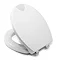 Croydex Raised White Toilet Seat - WL400522H Large Image